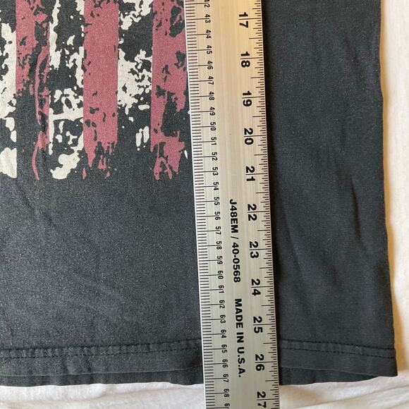 Electric  (visual evolution) Men T-shirt size M Short Sleeve American Flag Gray - Picture 4 of 7